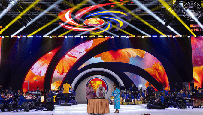 领灿 Spider Max P3.9 LED显示屏助力第47届东盟峰会大型晚宴